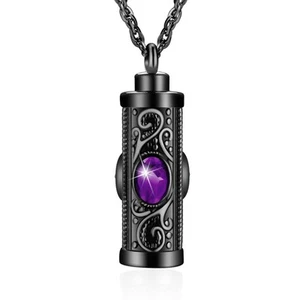 Crystal Cremation Urn Necklace for Ashes Keepsake Cremation Jewelry for Human... - Picture 1 of 7