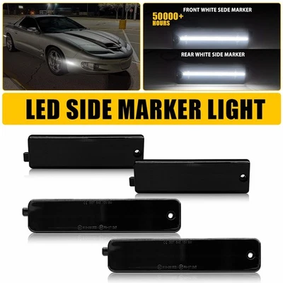 Juego de 4 luces LED blancas humo para Pontiac Firebird 1998-2002 Foto 1 de 4