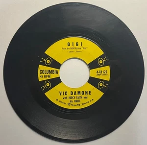 VIC DAMONE "Gigi/Life Does A Man A Favor" #4-41122 45RPM Columbia Records - Picture 1 of 2