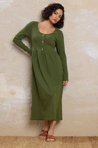 PixieGirl Petite Women's Ribbed Midaxi Dress - Picture 1 of 7