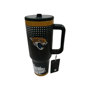 Neu Jacksonville Jaguars Colossal 40oz Edelstahl Becher Flip Top, Griff - Bild 1 von 10