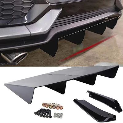 For Hyundai Elantra Rear Bumper Diffuser 4 Fin Spoiler Splitter Rear /Spats Foto 1 de 4