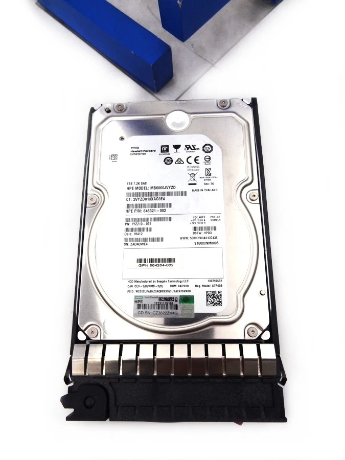 HP 864262-B21 6TB 7.2K 12G 3.5INCH MDL SAS HDD - 864919-001 - Image 1 of 1