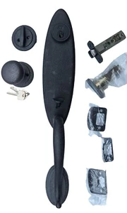 Ancient Treasures Black Door Entrance Handleset - Picture 1 of 1
