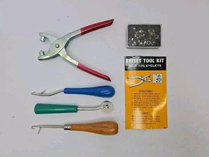 Lot Of Vintage Crafting Sewing Tools - Tracing Wheel Rug Latch Hook Eyelet Kit  - Picture 1 of 13