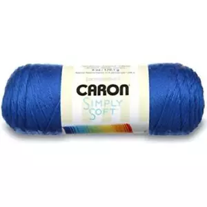 Caron Simply Soft Acrylic Aran Knitting Wool Yarn 170g - 9767 Royal Blue - Picture 1 of 2