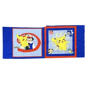 Pokemon Pikachu & Ash Fabric Panel Quilting Crafts Spring Industries Vintage - Picture 1 of 8