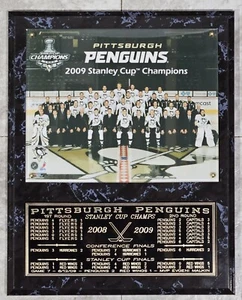 Pittsburgh Penguins 2008-2009 Stanley Cup Champions 12" X 15"  Plaque - Picture 1 of 3