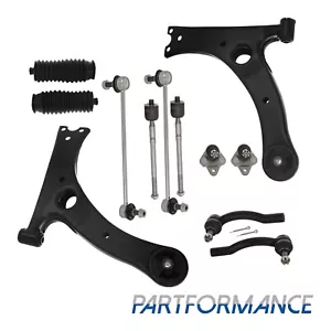 For 2003 - 2008 Toyota Corolla Front Lower Control Arms Tie Rods Suspension Kit - Picture 1 of 11