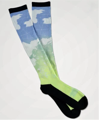 Calcetines APERTURE Sumergidos Nieve Azul Lima Verde Blanco Esquí Snowboard NUEVO Adulto O/S Foto 1 de 4