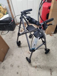 NEW Able Life Space Saving Lightweight Folding Rollator in Black Walnut 4250-BW - Picture 1 of 2