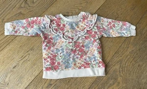 H&M multicoloured Floral Jumper size 4-6 months - Picture 1 of 4