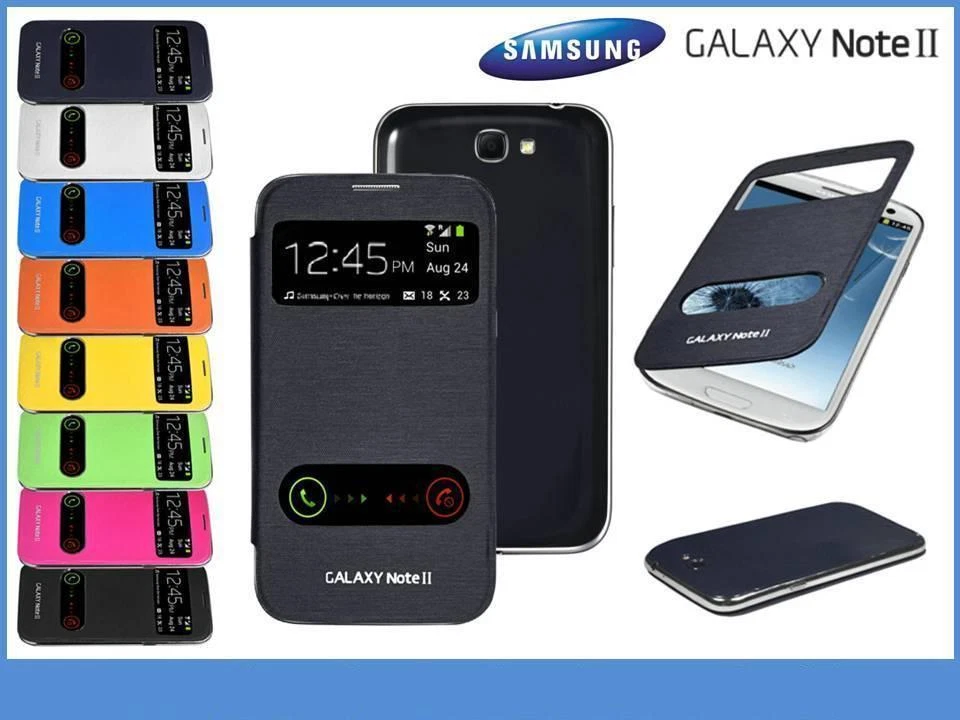 Etui Housse Coque avec rabat-clapet "Flip cover" view pour Samsung Galaxy Note 2 - Photo 1/1