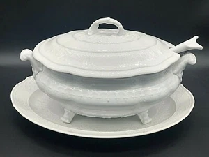 Sopa grande checa Pirken Hammer blanca "rosa" con plato inferior - Imagen 1 de 8