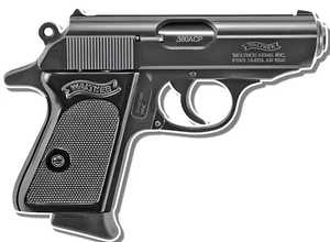 0377 Walther PPK Aufkleber, wasserdicht, laminiert, Waffen, Schusswaffen - Bild 1 von 2