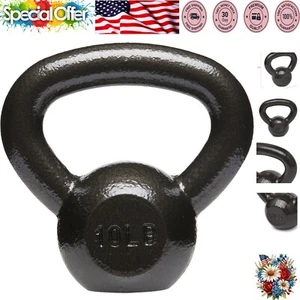 10-Pound Cast Iron Kettlebell with Textured Grip - Ideal for Strength Training - Picture 1 of 8