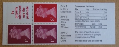 Folleto plegable FA11b / DB6 (11)A/1 panel mal cortado Chambon Perf P1 Londres 1980 10p Foto 1 de 3