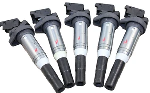 02-18 BMW E65 E66 E60 E63 E70 E71 750I E53 4.8 DELPHI IGNITION COILS SET OF 5 - Picture 1 of 8