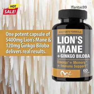 Cápsulas de melena de león 5400 mg, hojas de ginkgo biloba cápsula de 120 mg - Imagen 1 de 6