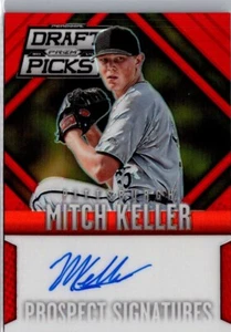2014 Prizm Perennial Draft Picks Prospect Signatures Red /100 Mitch Keller Auto - Picture 1 of 2
