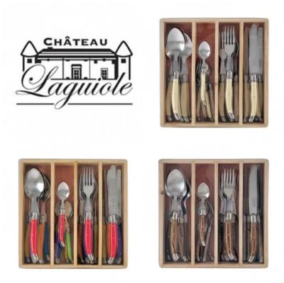 Chateau Laguiole French Design Cutlery Set 24pcs Stainless Steel Dinner Bulk - Image 1 of 4