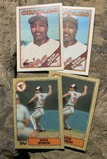 Ken Dixon Baseball Cards. Baltimore Orioles.