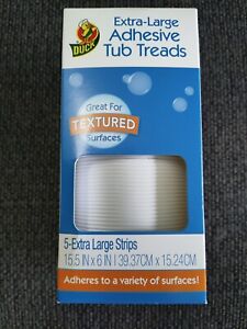 DUCK 5 Extra-Large Adhesive Bathtub Anti-Slip Tub Treads Strips Tub/Shower NEW