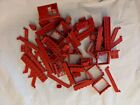 Lego Lot of 50+ Vintage Classic Red Tiles Smooth Flat Long Printed Window