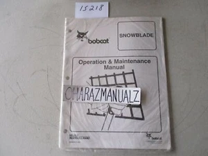 NEW CR 1998 BOBCAT Snowblade Snow Blade Operation & Maintenance Manual - Picture 1 of 1