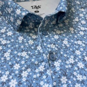 1764 Signature Performance Golf Polo Shirt Men's XL Summer Flower Hawaiian Blue - Picture 1 of 11