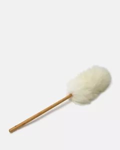 Wool Lambswool Duster Feather Dust Cleaning Wooden Handle 52cm - Made in Britain - Picture 1 of 1