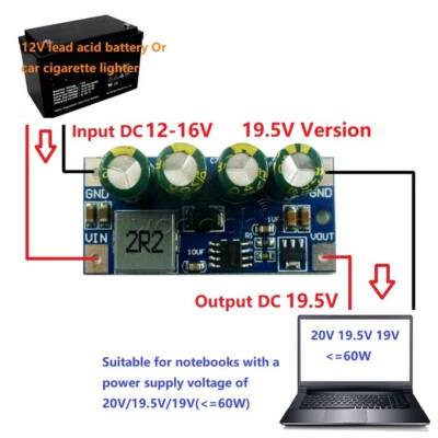 60W Boost Converter Step-Up Module DC-DC 3.7-18V to 5V 6V 9V 12V 15V 19.5V - Image 1 of 4