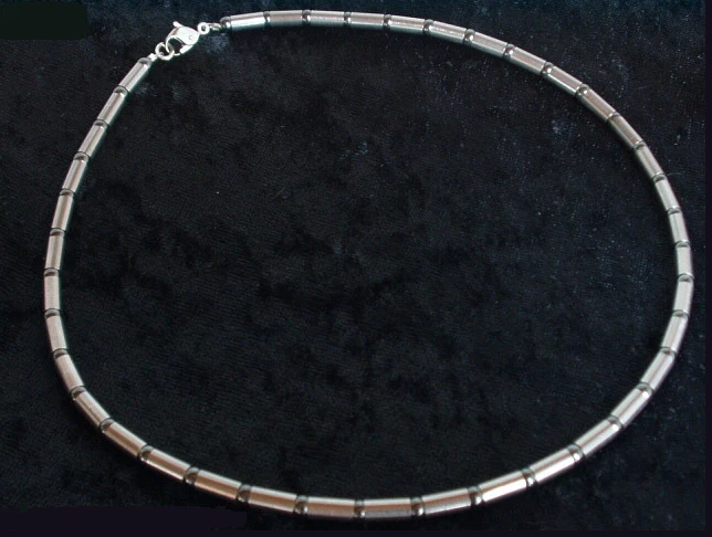 Titanium Titan Halskette Kette Hämatit Silber Coole Surfer Biker Herren Männer 3 - Bild 1 von 1