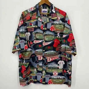 Reyn Spooner Short Sleeve Button Shirt Mens Size 2XL Multicolor Boston Red Sox - Picture 1 of 9