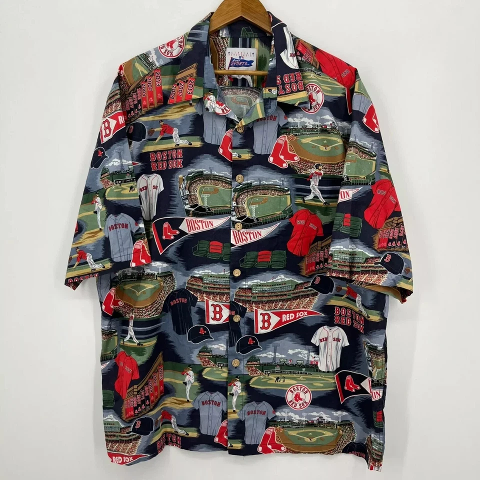 Reyn Spooner Short Sleeve Button Shirt Mens Size 2XL Multicolor Boston Red Sox - Image 1 of 4