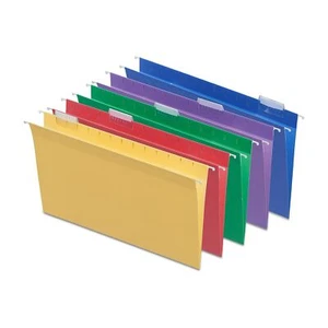 MyOfficeInnovations Hanging File Folders 5-Tab Legal Size Assorted Colors 25/BX - Picture 1 of 5