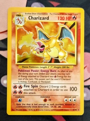 1999 Pokémon TCG Charizard 4/102 Holo Rare Base Set   - Image 1 of 4