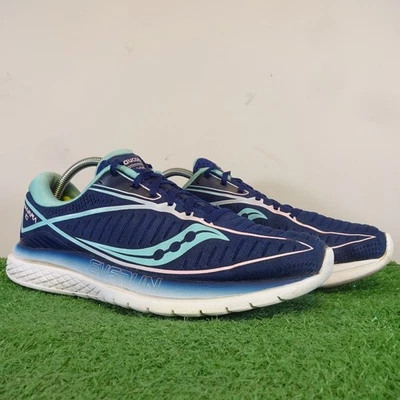 Saucony Trainers Size 8.5 Womens Kinvara 10 Blue Mint Lace Up Running Shoes - Image 1 of 4