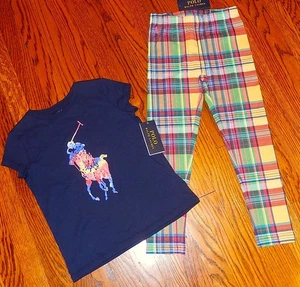 POLO RALPH LAUREN AUTHENTIC TODDLERS GIRLS BRAND NEW ORIGINAL 2Pc SET Sz 6, NWT - Picture 1 of 5