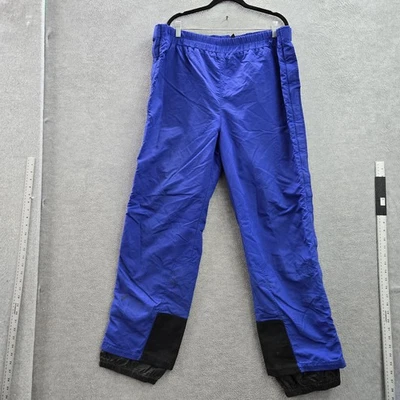 The North Face Men Pants L Blue Nylon Polyurethane Logo Embroidery Snow READ - Image 1 of 4