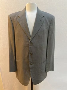 New Armani Collezioni 3 Button Wool Tan Herringbone Sports Jacket Blazer 42R - Picture 1 of 10