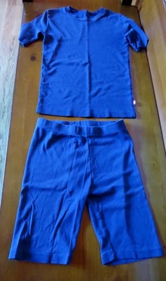 City Threads Pijama Pantalones Cortos y Top Niños Algodón Orgánico Azul Marino Talla 8 Ver Notas Foto 1 de 4