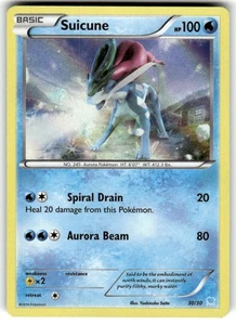 SUICUNE 2016 POKEMON XY TRAINER KIT PIKACHU LIBRE AND SUICUNE 30/30 Q3110 - Picture 1 of 2