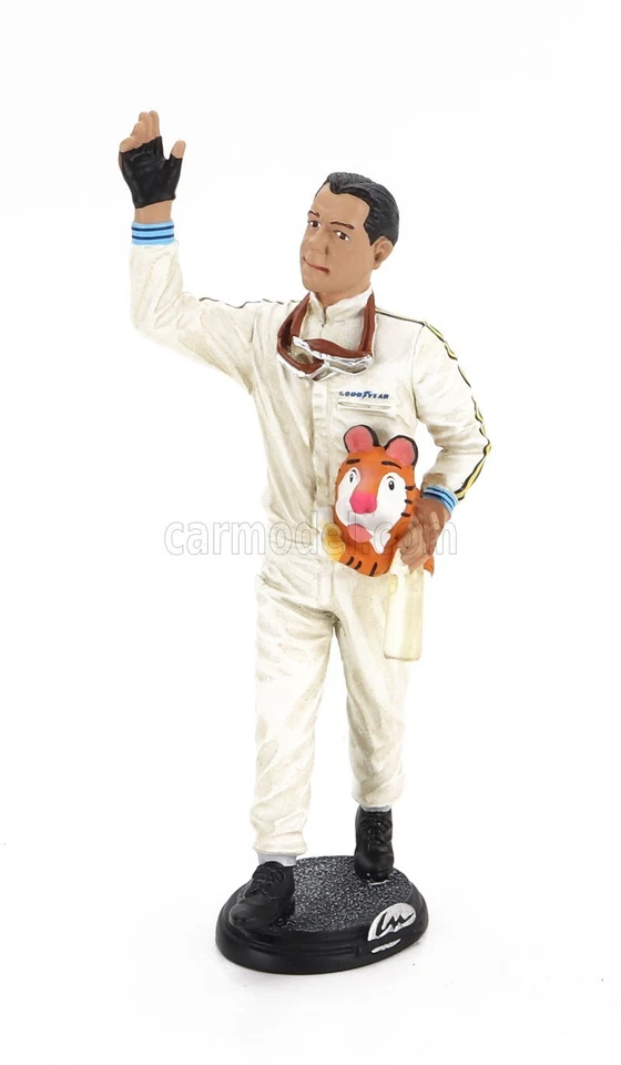 MODELLISMO ACTION FIGURE STATICO LE MANS F1 PILOTA JACK BRABHAM REIMS 1966 1/18 - Immagine 1 di 3