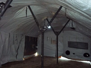 MILITARY SURPLUS 18x36 MGPTS TENT GOOD CONDITION CAMPING HUNT US ARMY - Picture 1 of 23