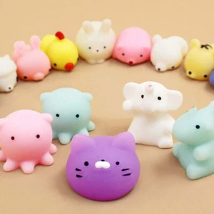10- 50Pcs Cute Animal Squishies Kawaii Mochi Squeeze Stretch Stress Squishy Toy - Picture 1 of 16