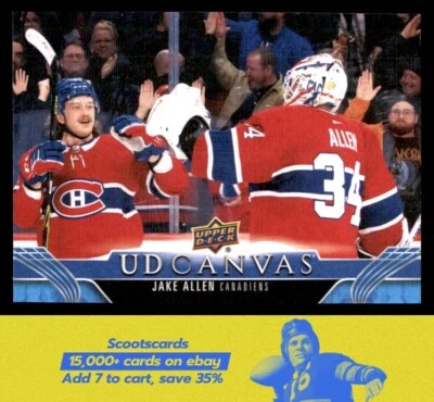 2023-24 Upper Deck Jake Allen UD Canvas card #C42 Montreal Canadiens - Image 1 of 2