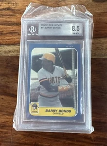 BARRY BONDS ROOKIE 1986 FLEER #U-14 RC BGS 8.5 - Picture 1 of 2