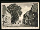 Pocztówka Hoya /Wezer, Długa ulica z domami z muru pruskiego 1938 