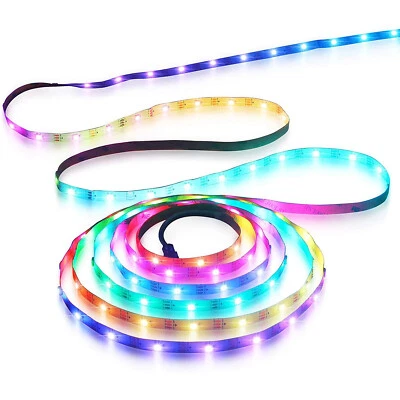 12V 16.4ft WS2811 RGB IC Addressable Dream Color LED Strip Lights Indoor Decor - Image 1 of 4